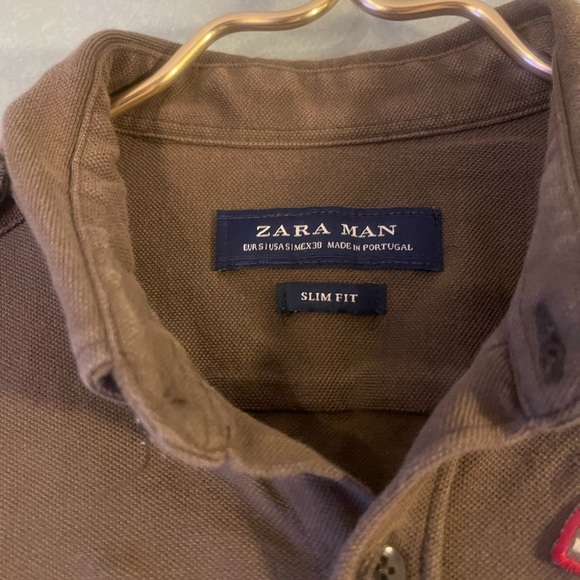 Zara Man Vintage Space Explorer Short Sleeve Button Shirt - Picture 3 of 3